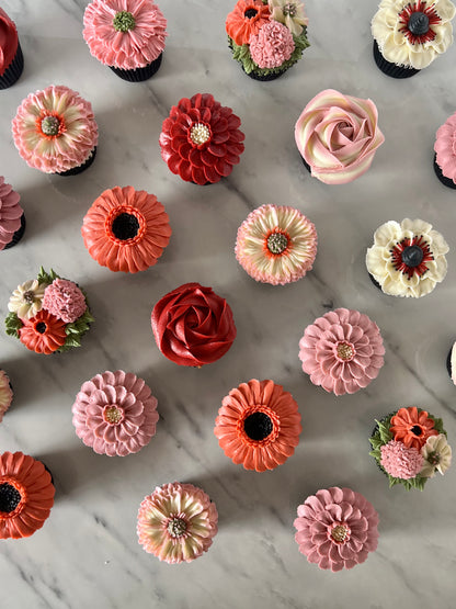 Deluxe floral cupcakes